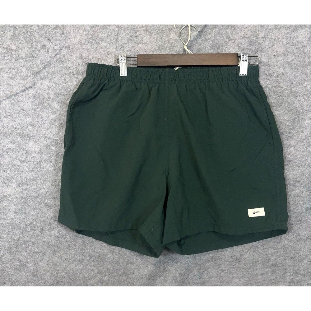 Bather Swim Trunks Shorts Mens Sz L Pine Green Mesh Lined Casual Beach